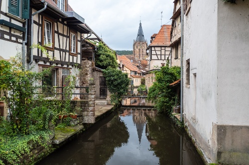 Le Schlupf Pittoreske Partie am Lauterkanal