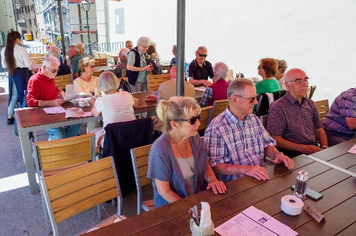 Stärkung nach der Stadtführung im Ratskeller