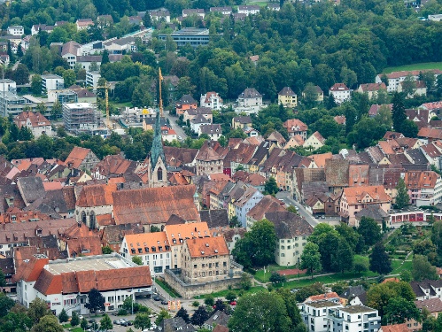 Die Aussicht auf Rottweil vom Testturm